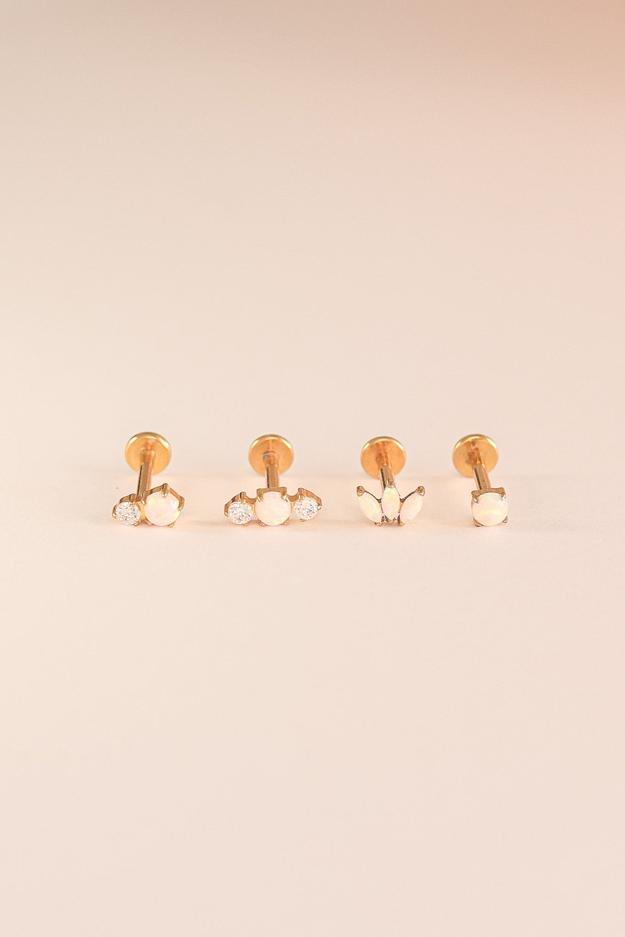 Opal Gem Flat Back Stud