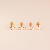 Opal Gem Flat Back Stud