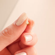 Opal Gem Flat Back Stud