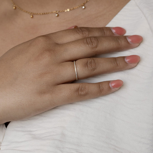 Dainty Crystal Stacker Ring