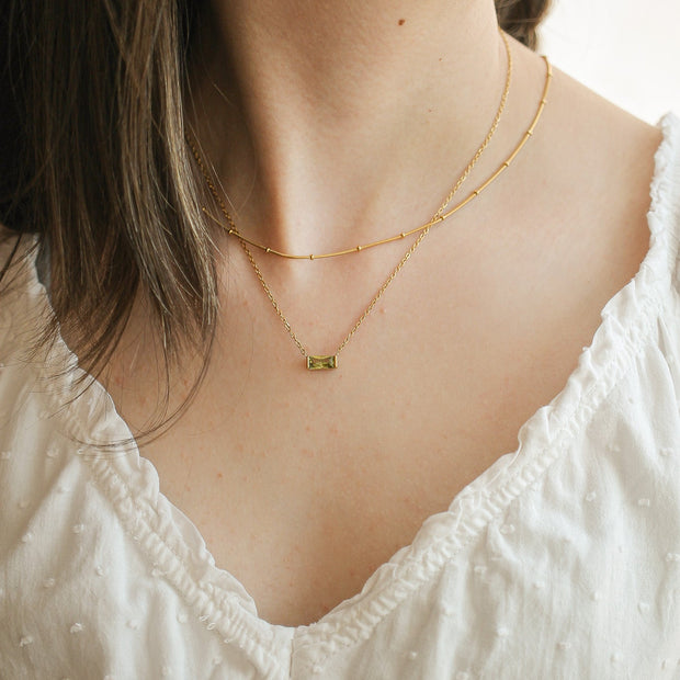 CZ Birthstone Necklace