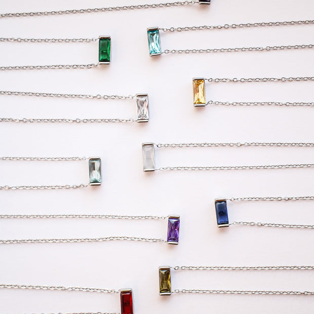 CZ Birthstone Necklace