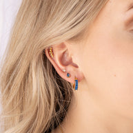 Crystal Flat Back Stud in Blue