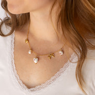 Bella Charm Necklace in Rose