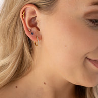Crystal Flat Back Stud in Blue