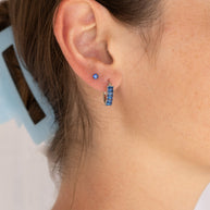 Crystal Flat Back Stud in Blue