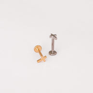 Cross Flat Back Stud