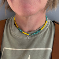 Colordrift Yellow + Turquoise Beaded Necklace
