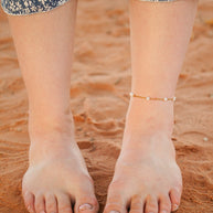 Evelynn Anklet in Freshwater Pearl