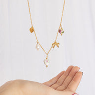 Bella Charm Necklace in Rose