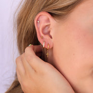 Cross Flat Back Stud