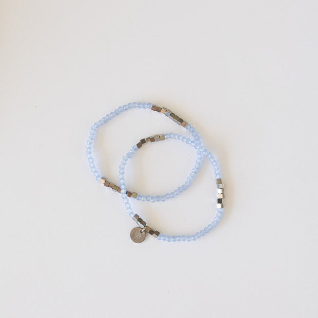Clara Stretch Bracelet Set in Blue