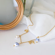 Bella Charm Necklace in Blue