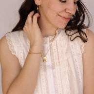 Dainty Cross Hoop