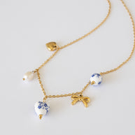 Bella Charm Necklace in Blue