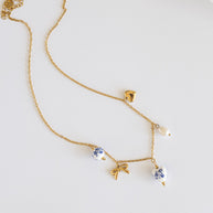 Bella Charm Necklace in Blue