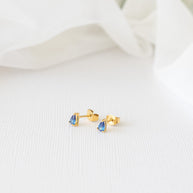 Raindrop Stud in Blue