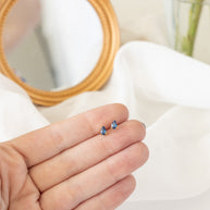 Raindrop Stud in Blue