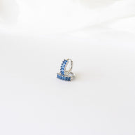 Diamond Hoop in Blue
