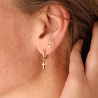 Cross Flat Back Stud