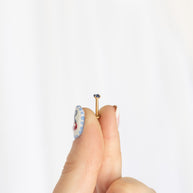 Crystal Flat Back Stud in Blue