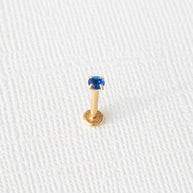 Crystal Flat Back Stud in Blue