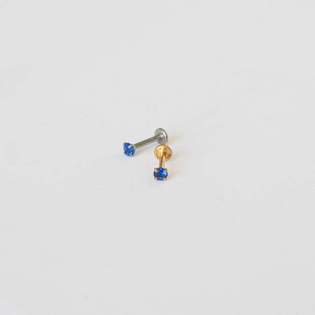 Crystal Flat Back Stud in Blue