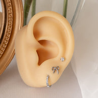 Bow Flat Back Stud
