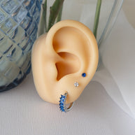 Crystal Flat Back Stud in Blue