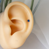 Crystal Flat Back Stud in Blue
