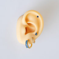 Crystal Flat Back Stud in Blue