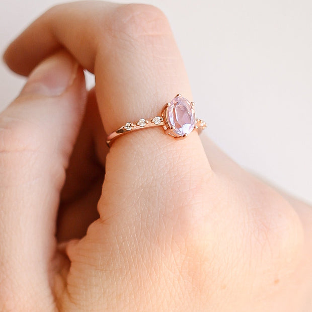 Rapunzel Ring in Lavender Quartz