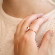 Rapunzel Ring in Lavender Quartz