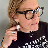 White Buffalo Turquoise| Sterling Silver Fringe Earrings