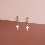 Dainty Cross Hoop