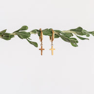 Dainty Cross Hoop