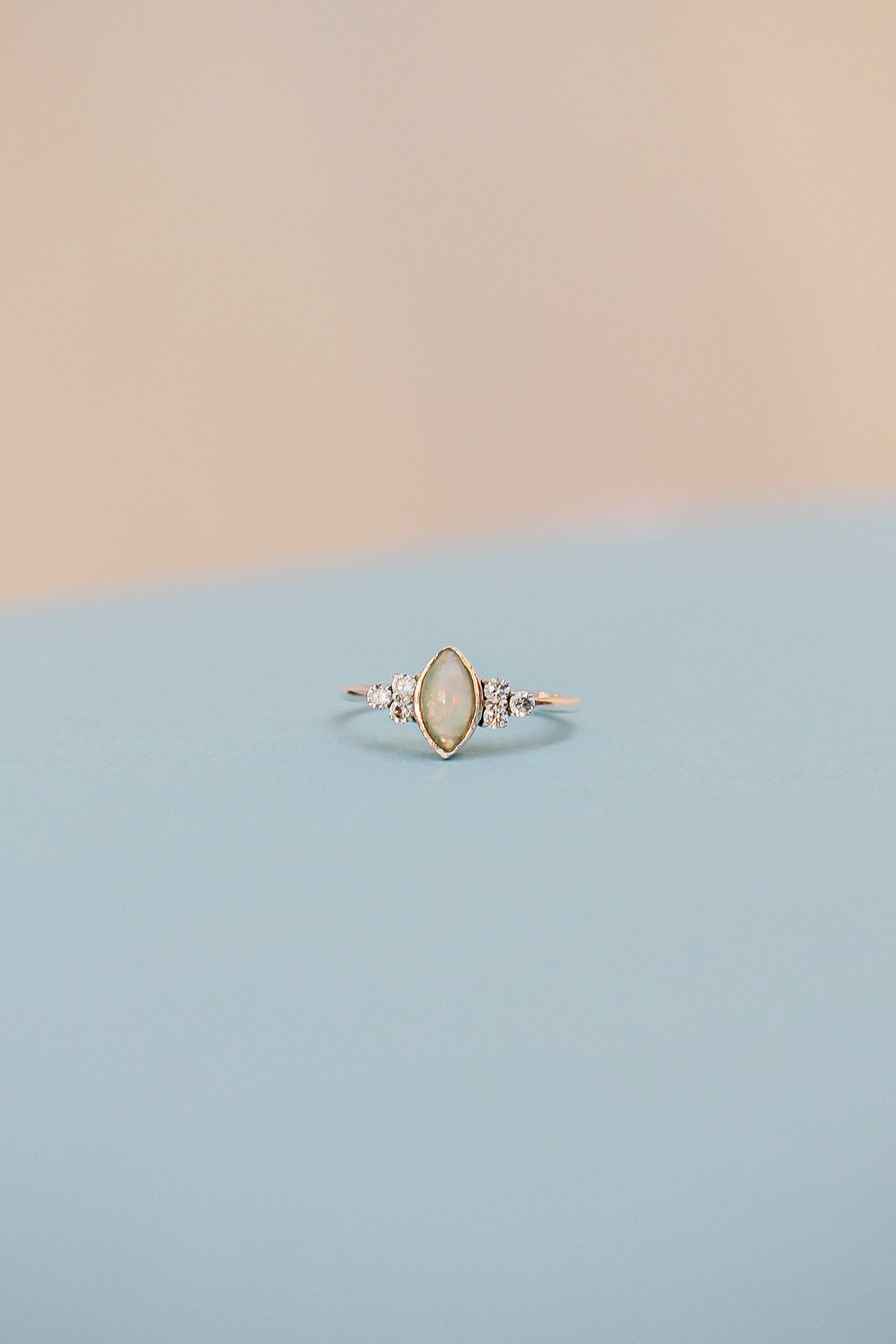 Serena Opal Ring in Silver