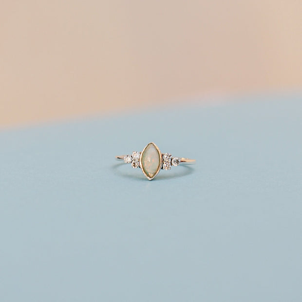 Serena Opal Ring in Silver