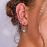 Tiny Dancer Huggie Hoop