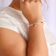 Clara Stretch Bracelet Set in Ballet Pink