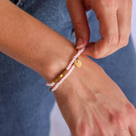 Clara Stretch Bracelet Set in Ballet Pink