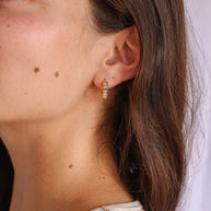 Diamond Hoop in Ballet Pink