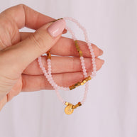 Clara Stretch Bracelet Set in Ballet Pink