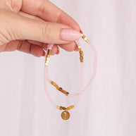 Clara Stretch Bracelet Set in Ballet Pink