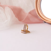 Diamond Hoop in Ballet Pink