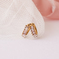 Diamond Hoop in Ballet Pink