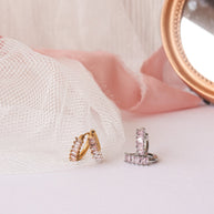 Diamond Hoop in Ballet Pink