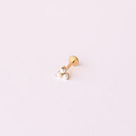 Pearl Trio Flat Back Stud