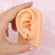 Pearl Trio Flat Back Stud