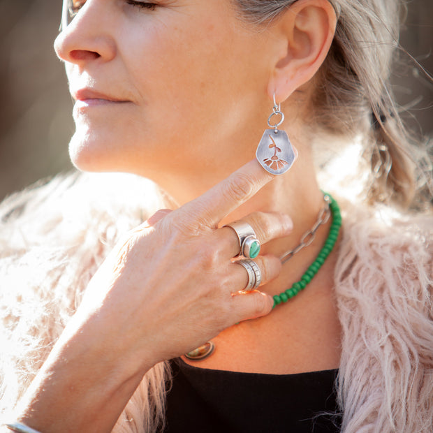 Echinacea Drop Earrings | Sterling Silver